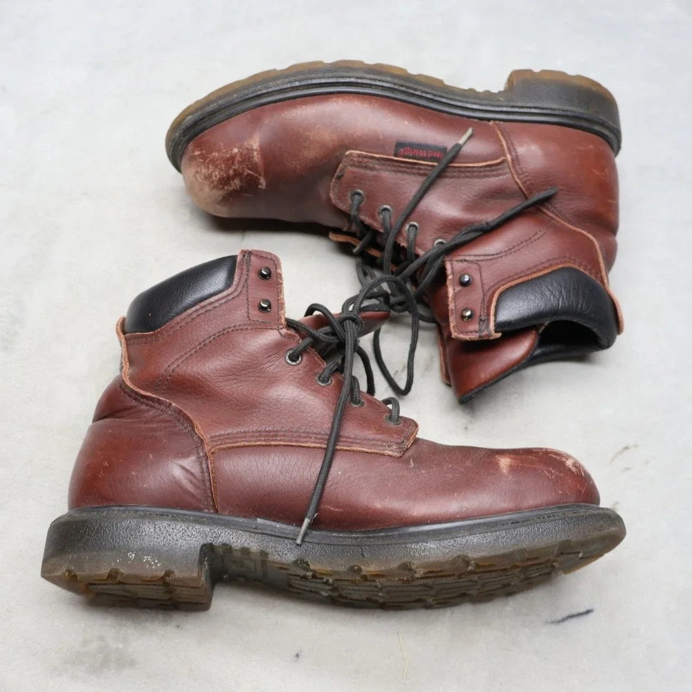 Red Wing Mens 10.5D Work Boots Red SuperSole 2.0 6